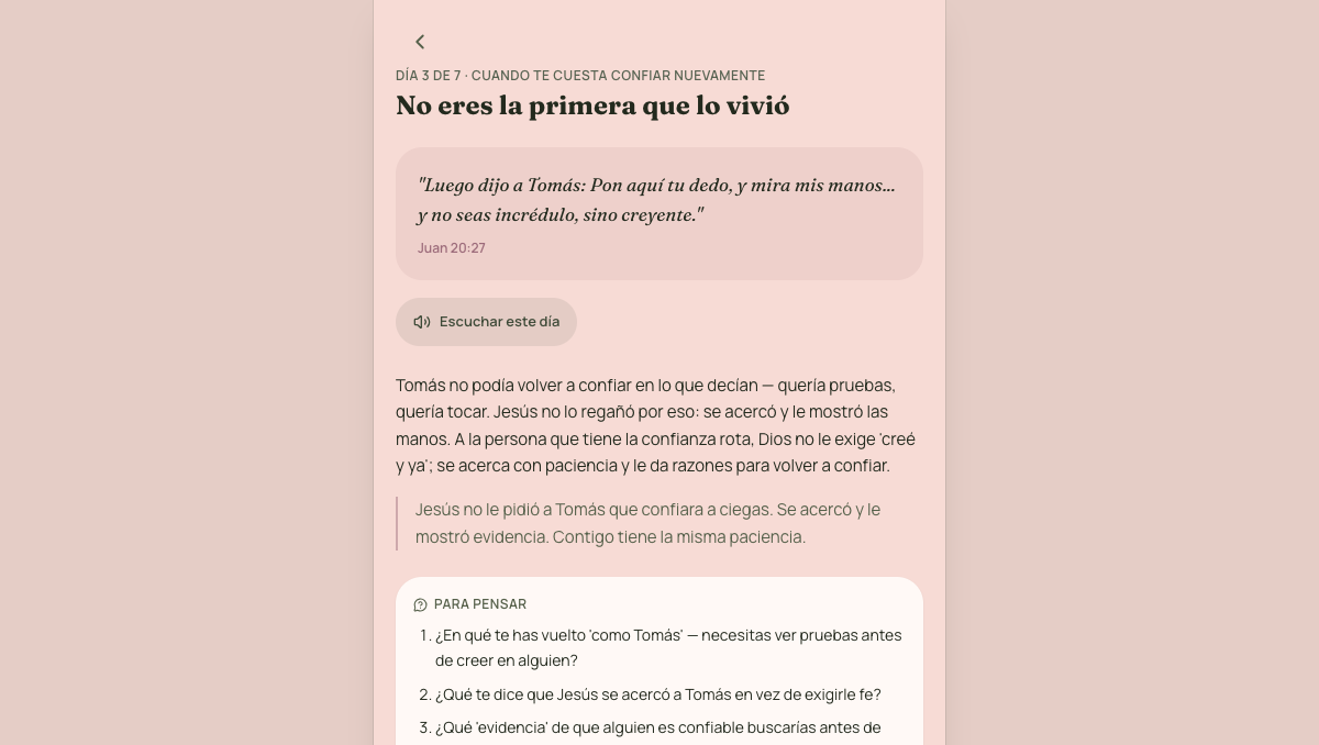 Lee, reflexiona y ora cada día